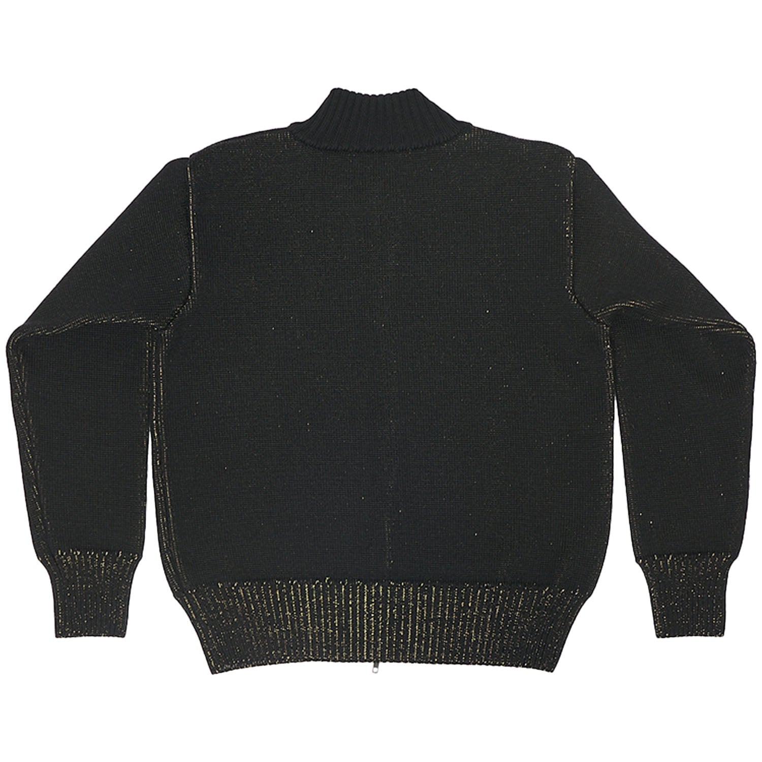 Aimless Compact Knit Full Zipped Sweater (Herren Black)