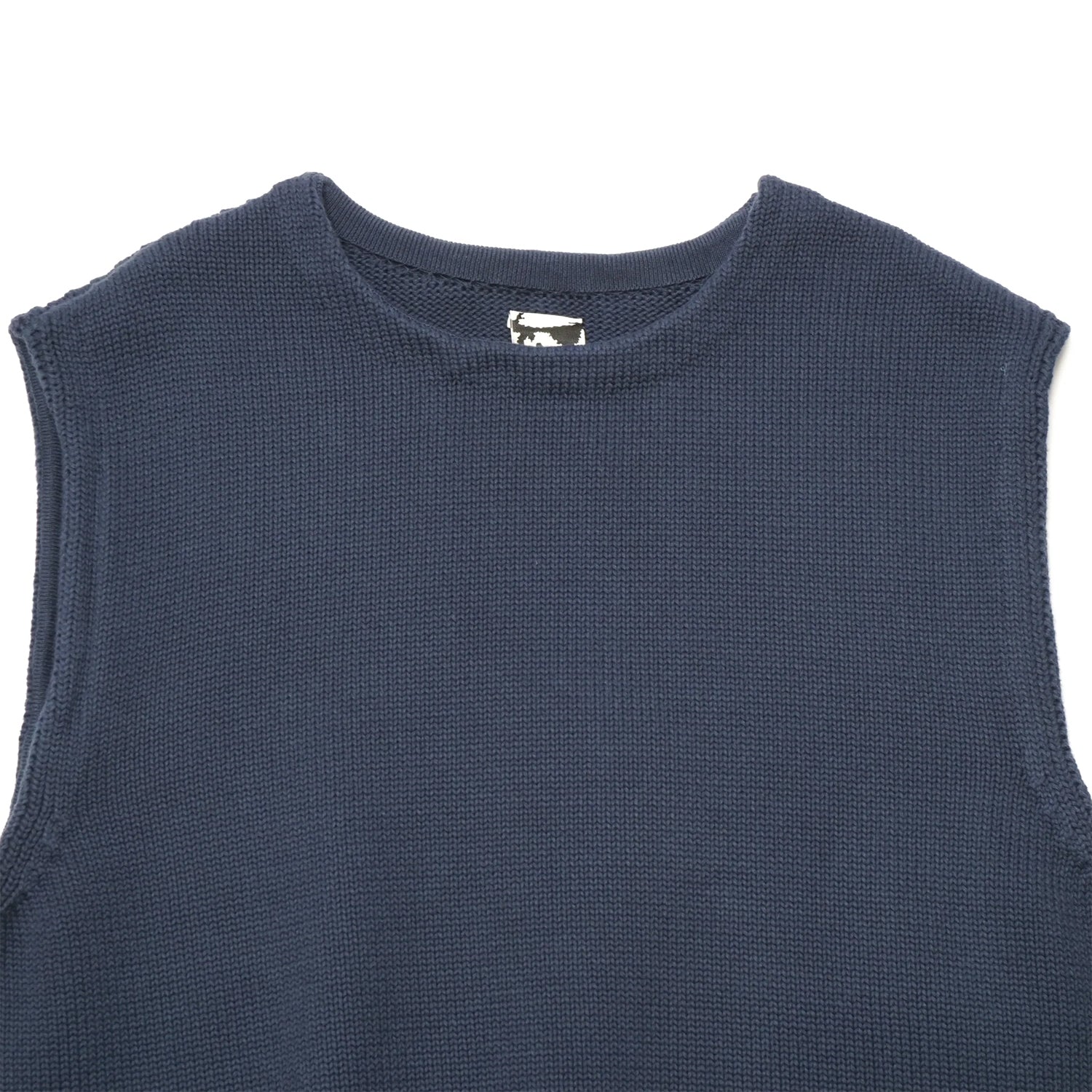 Cotton Knit Vest (Navy)