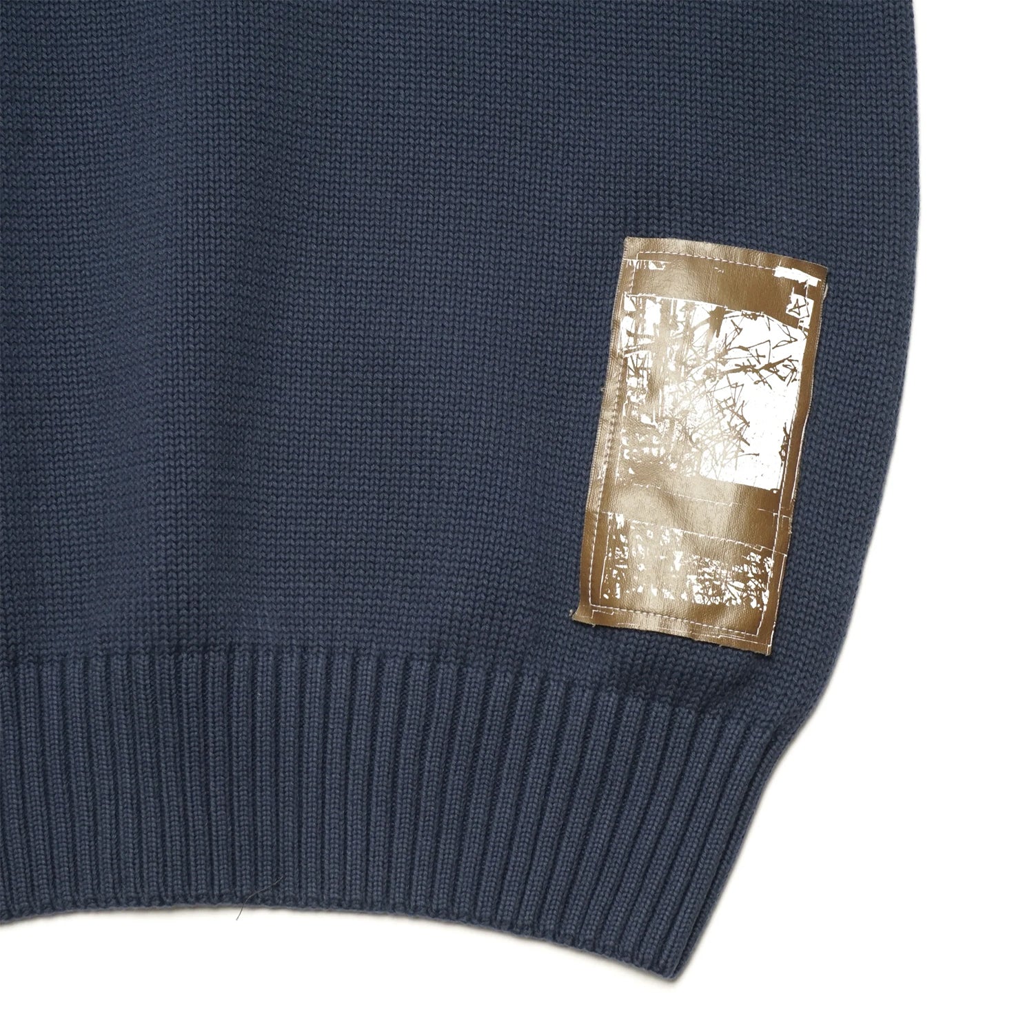 Cotton Knit Vest (Navy)