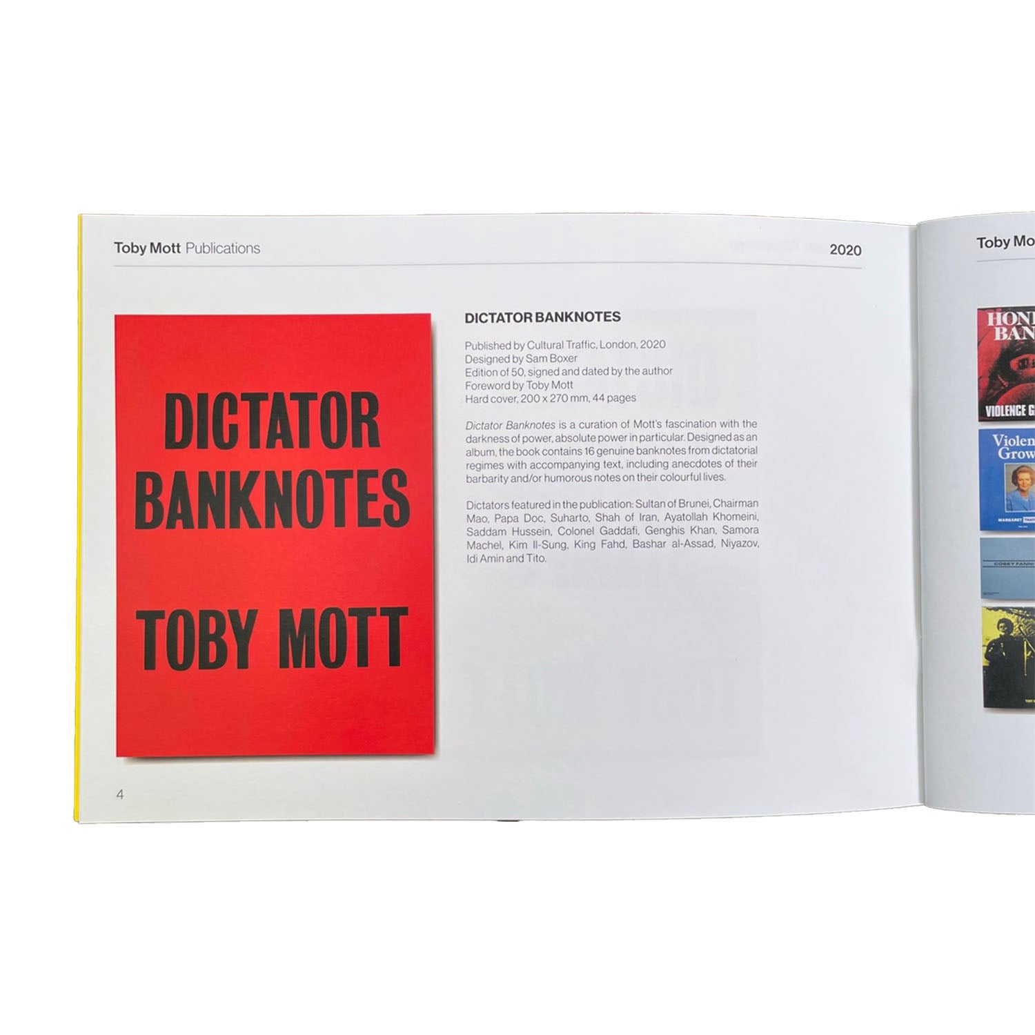 TOBY MOTT PUBLICATIONS 1996 - 2023