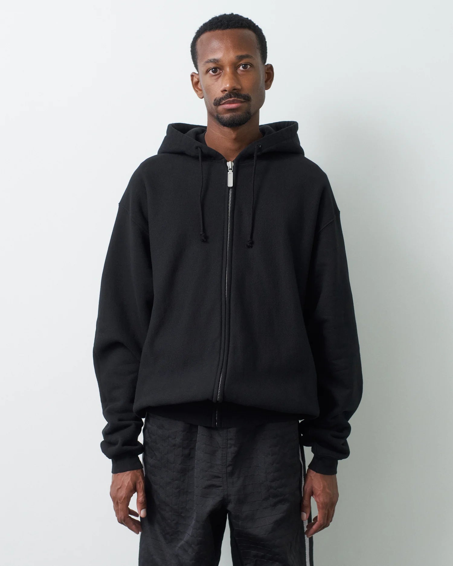 Zip Hooded Sweatshirt (Black)
