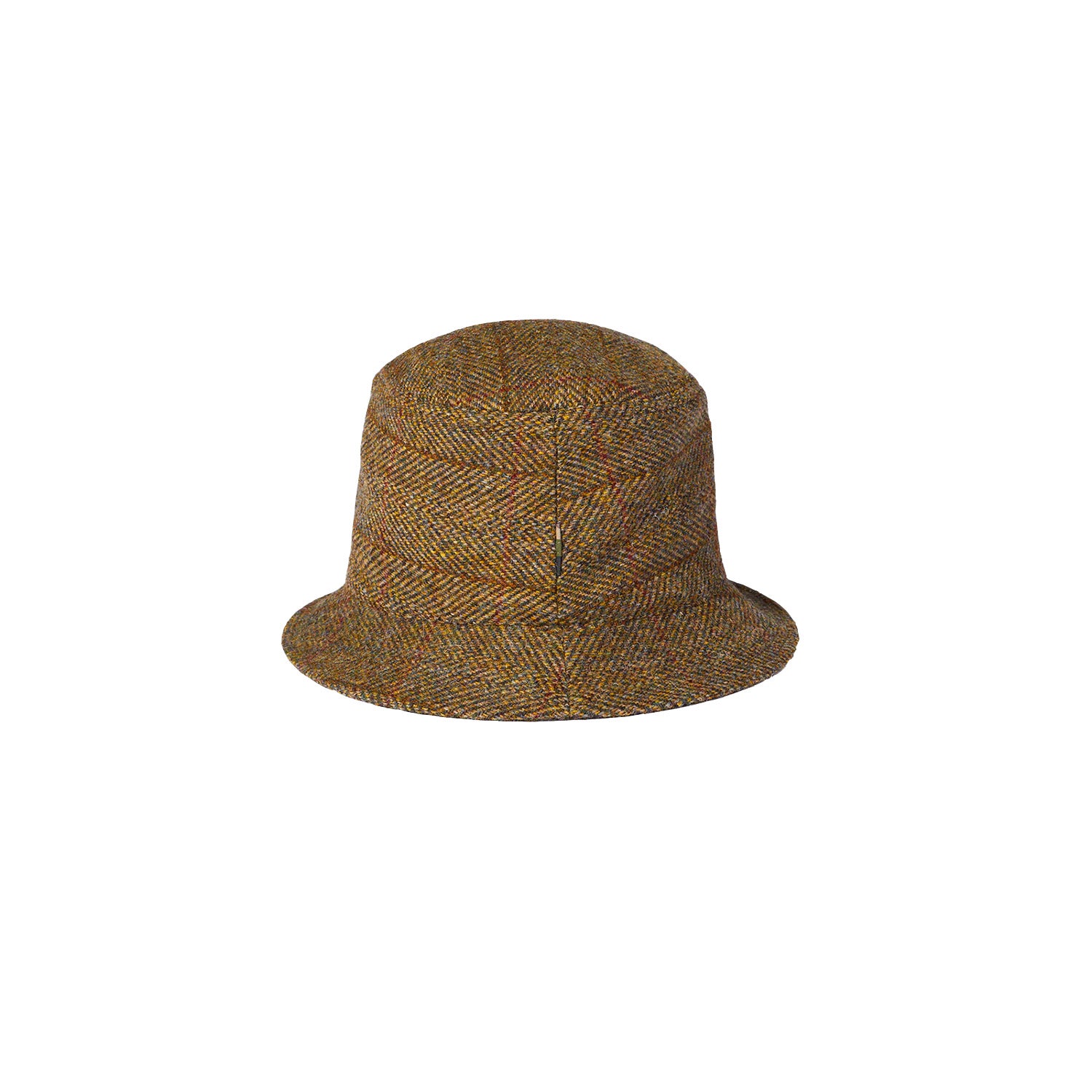 Wool High Bucket Hat (Olive Check)